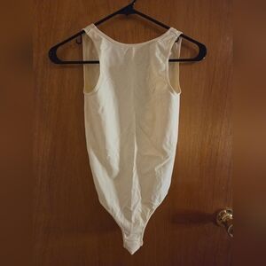 Free People Intimately Cream Bodysuit With Open Back